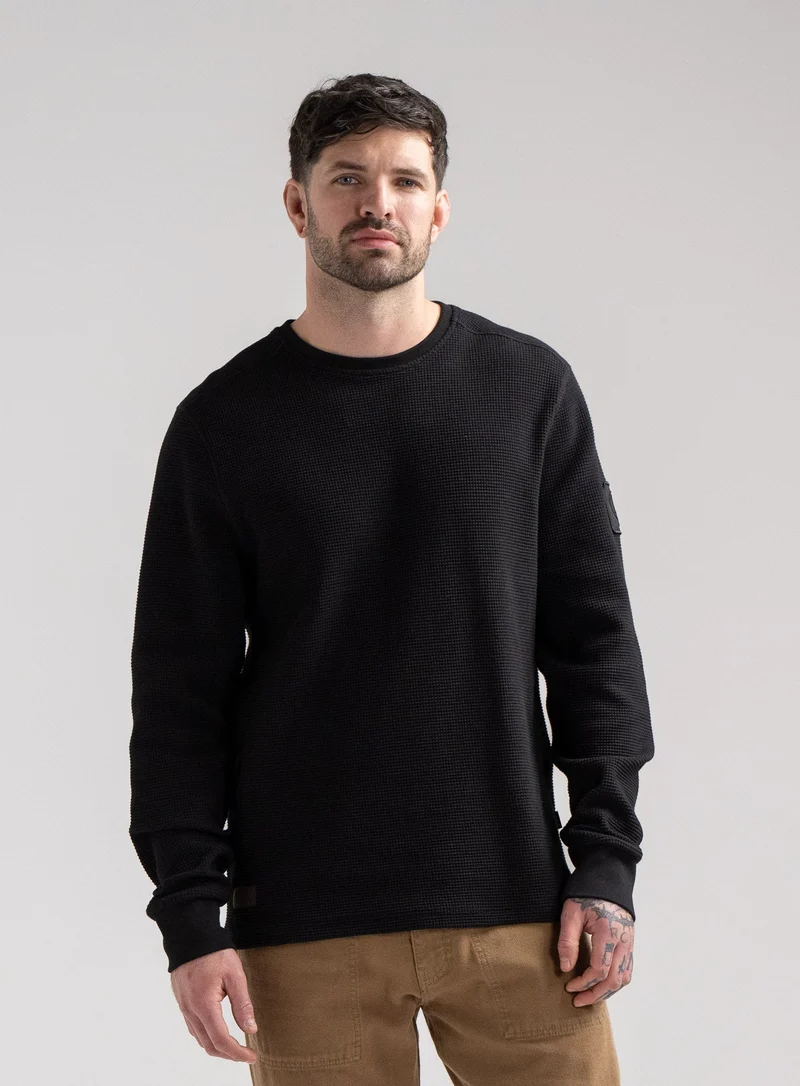 DISSIDENT-LANGARM-SHIRT AUS WAFFELSTRICK