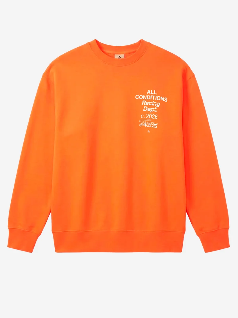 ACG Felpa Girocollo 'Tuff Fleece' arancione Dri-FIT