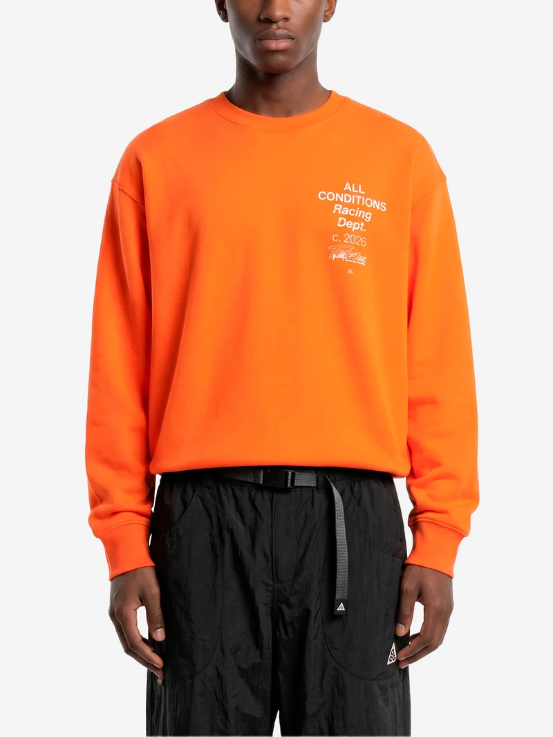 ACG Felpa Girocollo 'Tuff Fleece' arancione Dri-FIT
