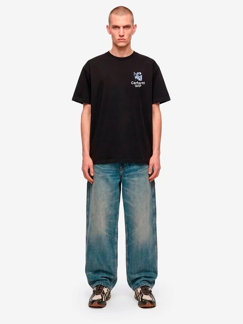 T-shirt nera S/S 'Grape Picker'