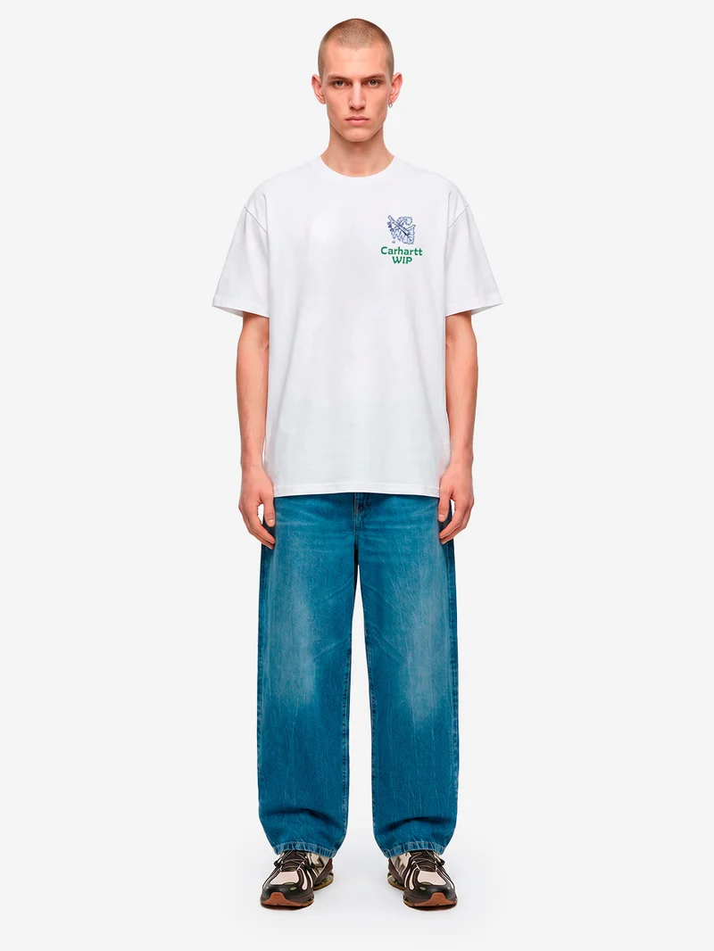 T-shirt bianca S/S 'Grape Picker'