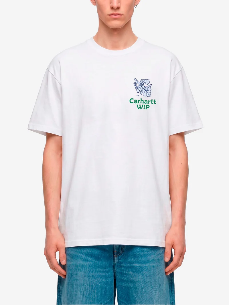 T-shirt bianca S/S 'Grape Picker'