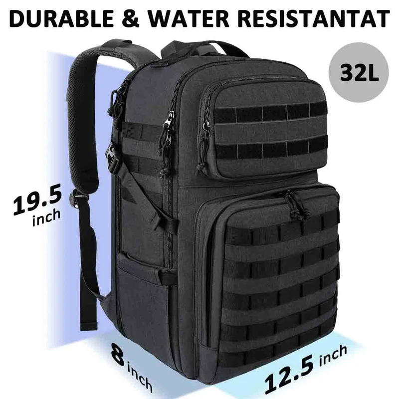 Black Tactical Backpack