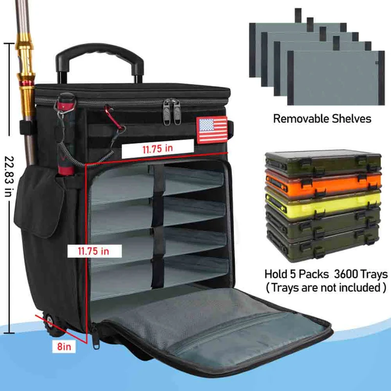 Rolling Tackle Box Backpack