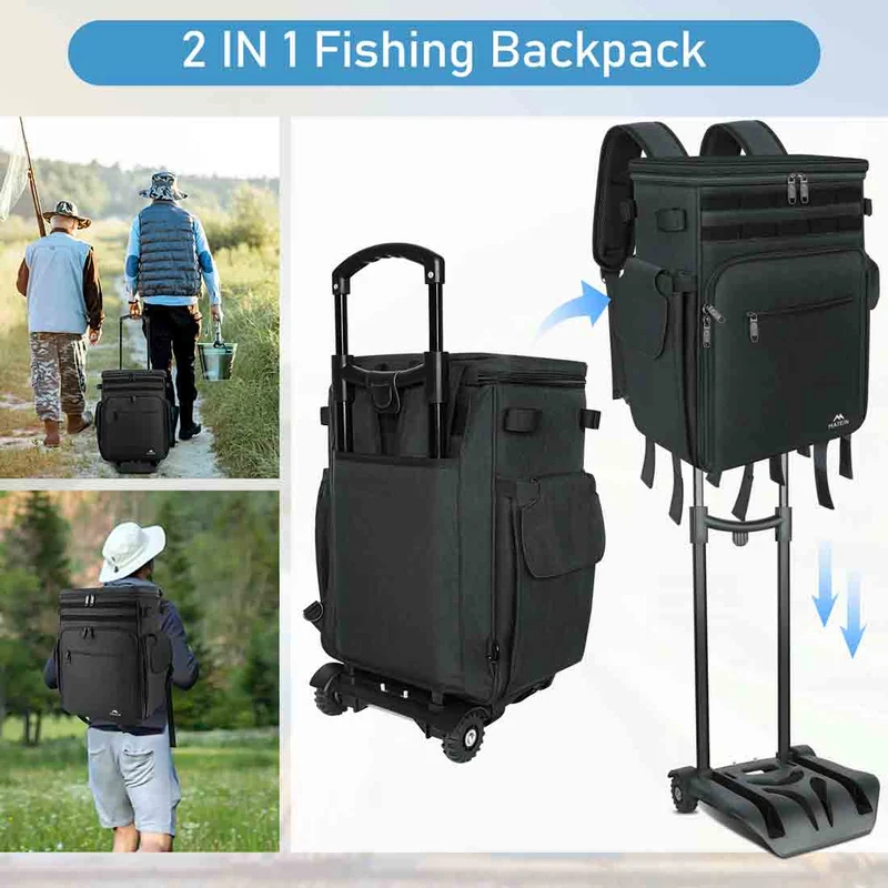 Rolling Tackle Box Backpack