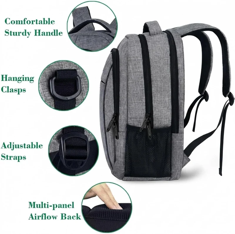 Gray Mlassic 15.6 inch Laptop Backpack