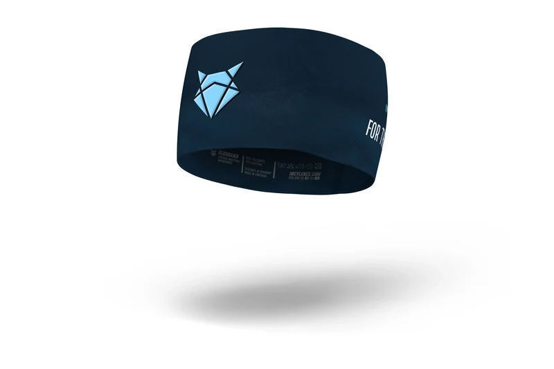 Headband Wide Navy Sky Blue