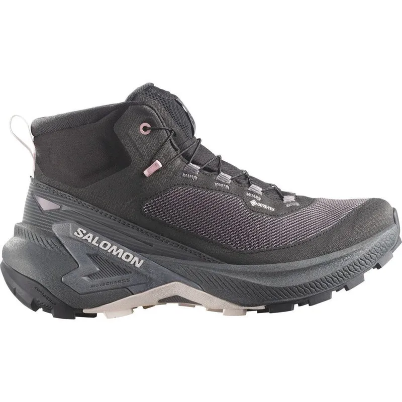 Salomon Shoes Genesis Mid GTX W Damen Wanderschuh black/dawn pink/lilac ash