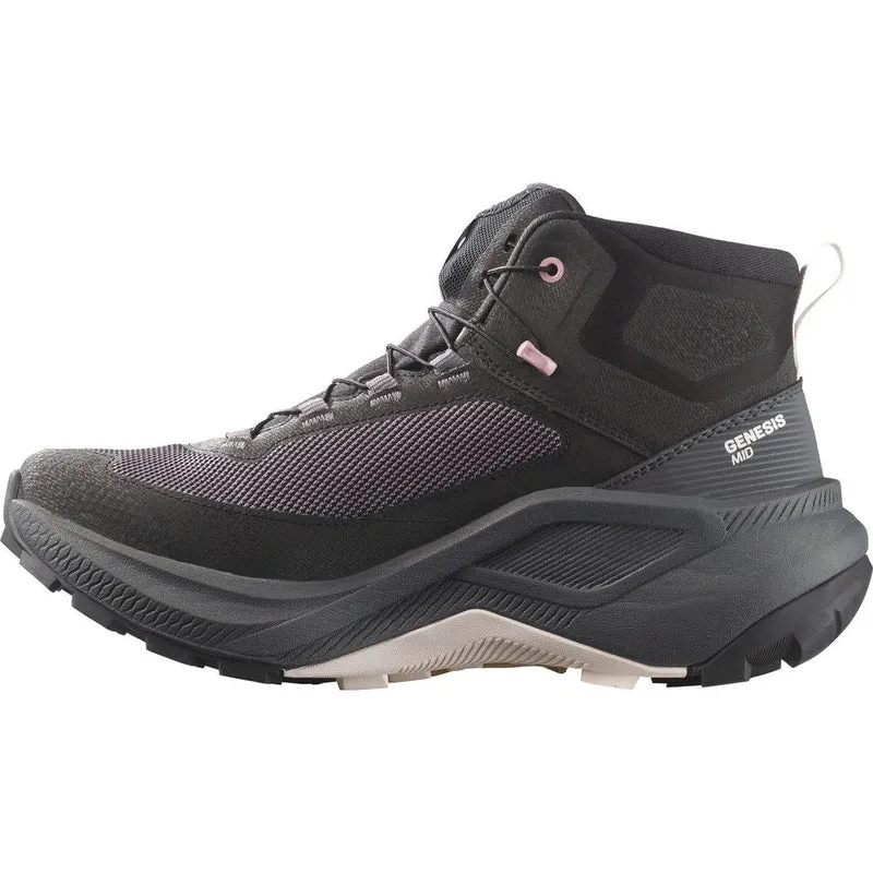 Salomon Shoes Genesis Mid GTX W Damen Wanderschuh black/dawn pink/lilac ash