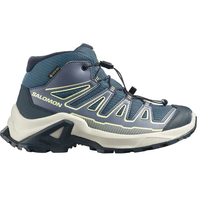 Salomon Shoes X Ultra Mid GTX J Kinder Wanderschuh Grisaille/Spellbound/Butterfly