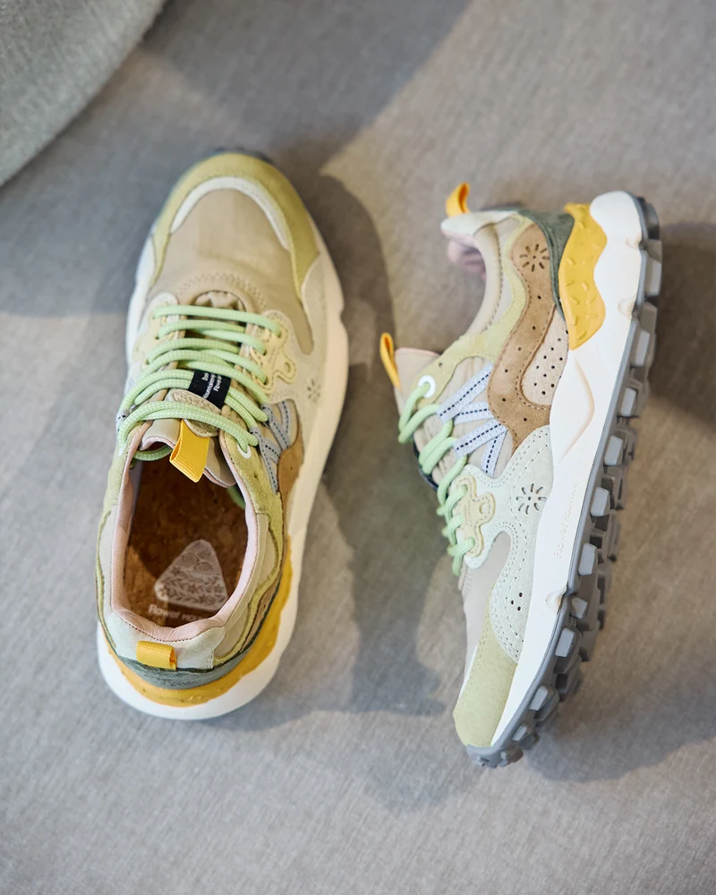 Flower Mountain Yamano 3 Uni Suede Nylon Pale Yellow / Light Beige