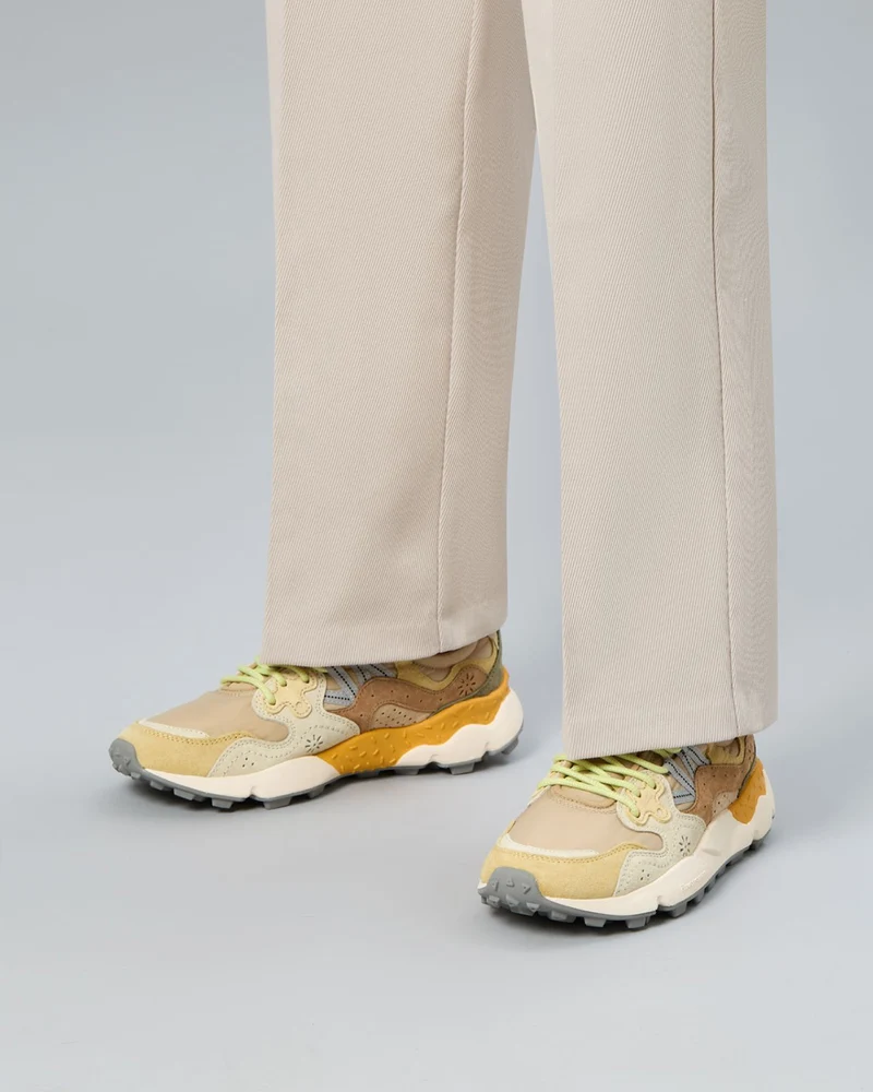 Flower Mountain Yamano 3 Uni Suede Nylon Pale Yellow / Light Beige