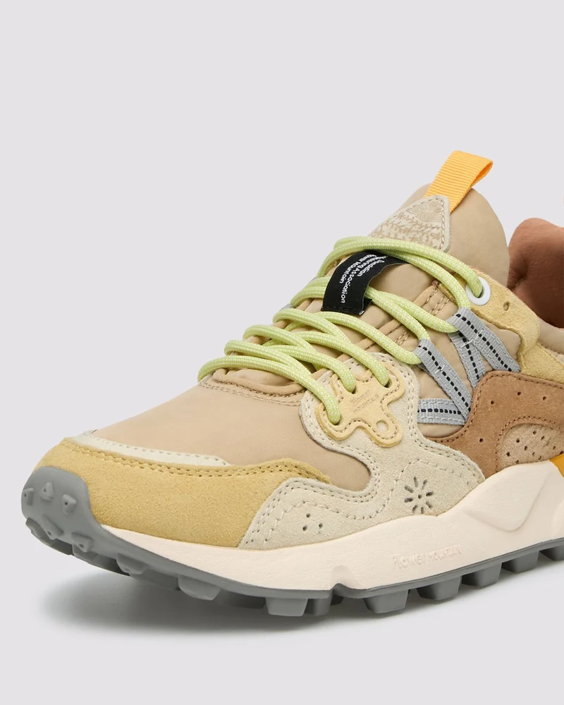 Flower Mountain Yamano 3 Uni Suede Nylon Pale Yellow / Light Beige