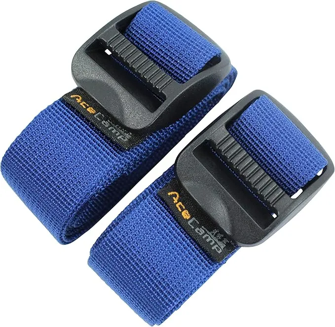 AceCamp Koffergurt 2er-Set – Blau, 2,5 x 120 cm