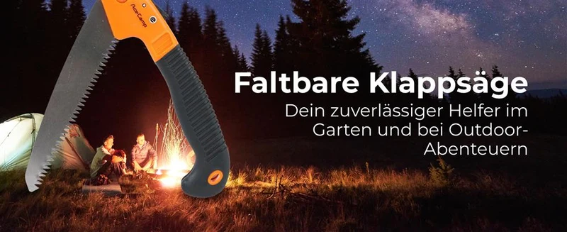 AceCamp Faltbare Klappsäge – kompakt & vielseitig einsetzbar