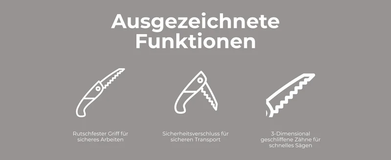 AceCamp Faltbare Klappsäge – kompakt & vielseitig einsetzbar