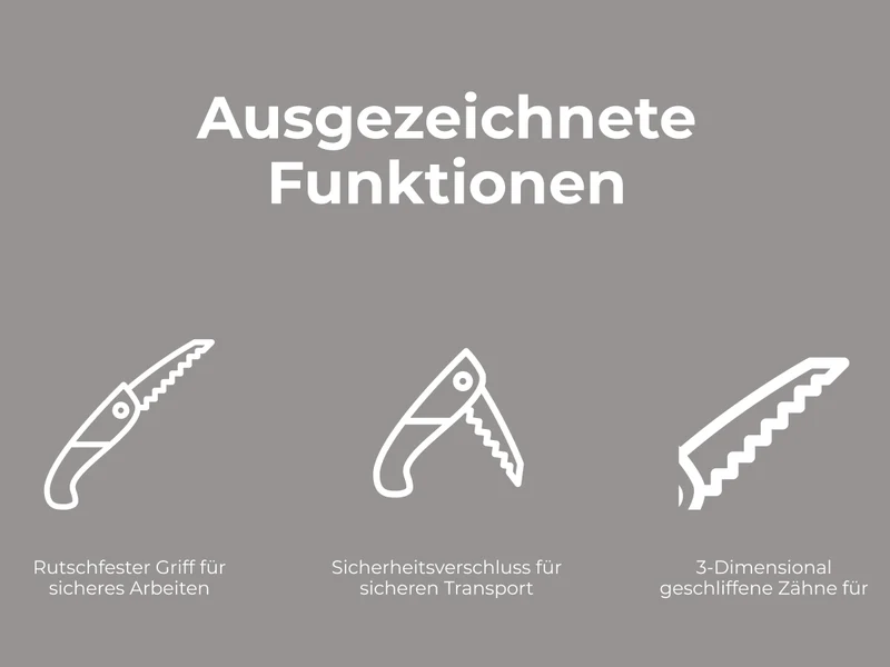 AceCamp Faltbare Klappsäge – kompakt & vielseitig einsetzbar