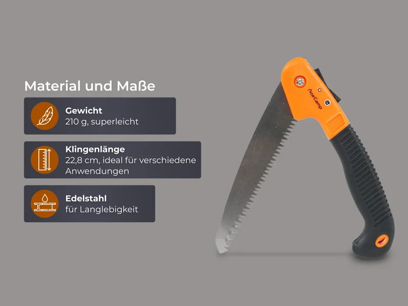 AceCamp Faltbare Klappsäge – kompakt & vielseitig einsetzbar
