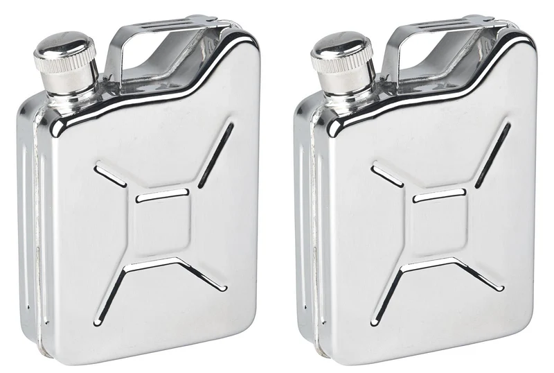 AceCamp Flachmann 2er-Set – Edelstahl im Kanister-Design