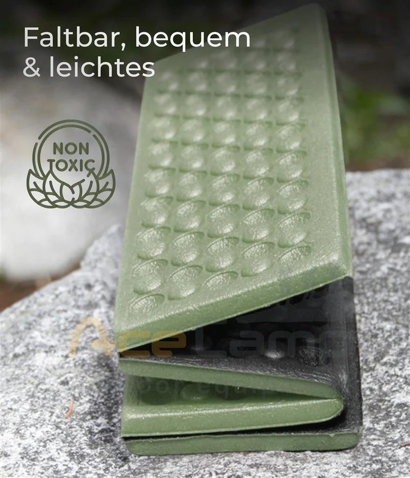 AceCamp faltbares Thermositzkissen 40x30 cm – Grün
