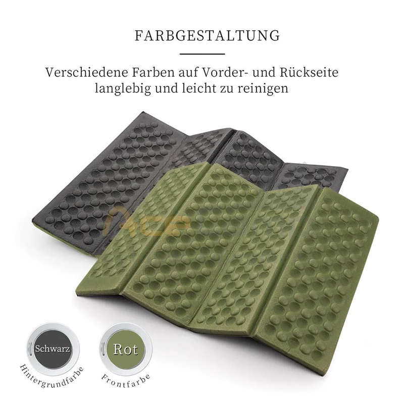 AceCamp faltbares Thermositzkissen 40x30 cm – Grün