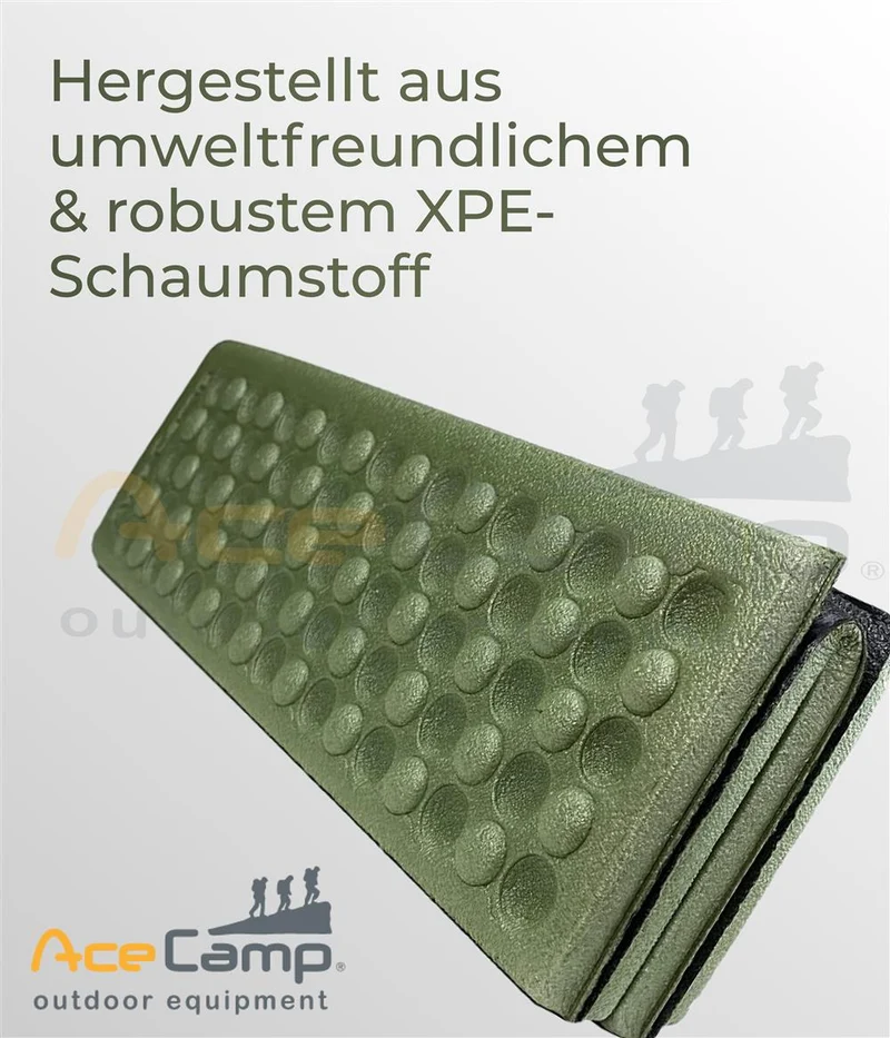 AceCamp faltbares Thermositzkissen 40x30 cm – Grün