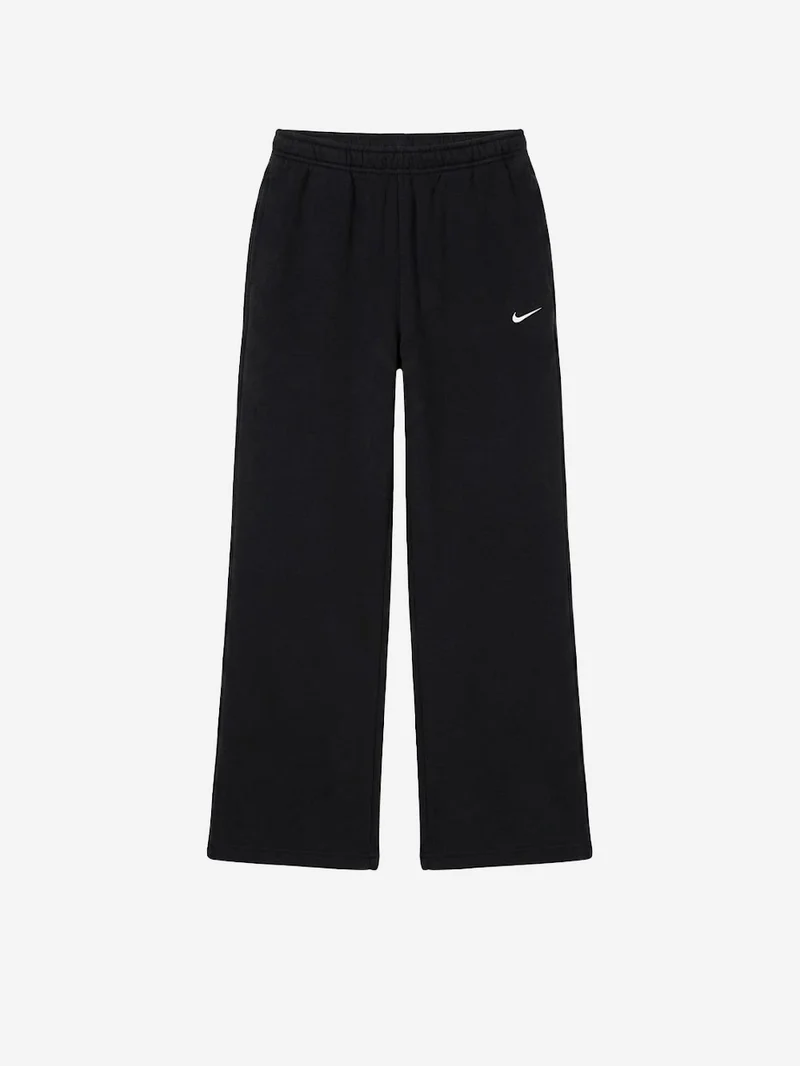 Pantaloni neri Studio fleece con bordo aperto