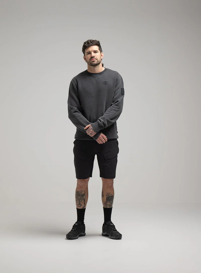 INSIGNIA-PULLOVER MIT ACID-WASCHUNG