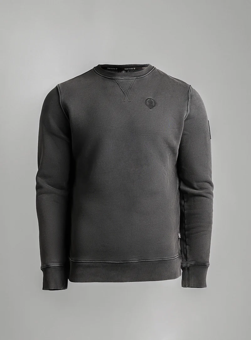 INSIGNIA-PULLOVER MIT ACID-WASCHUNG