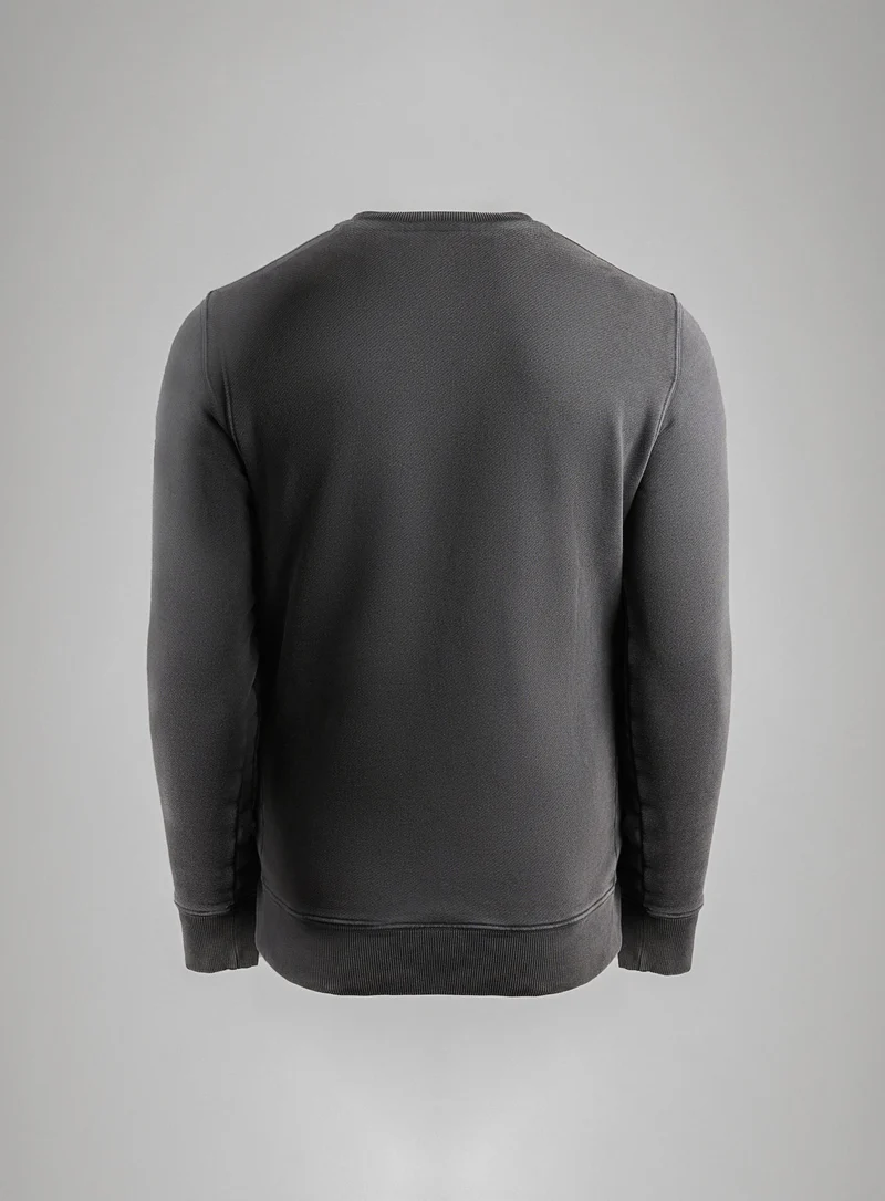 INSIGNIA-PULLOVER MIT ACID-WASCHUNG
