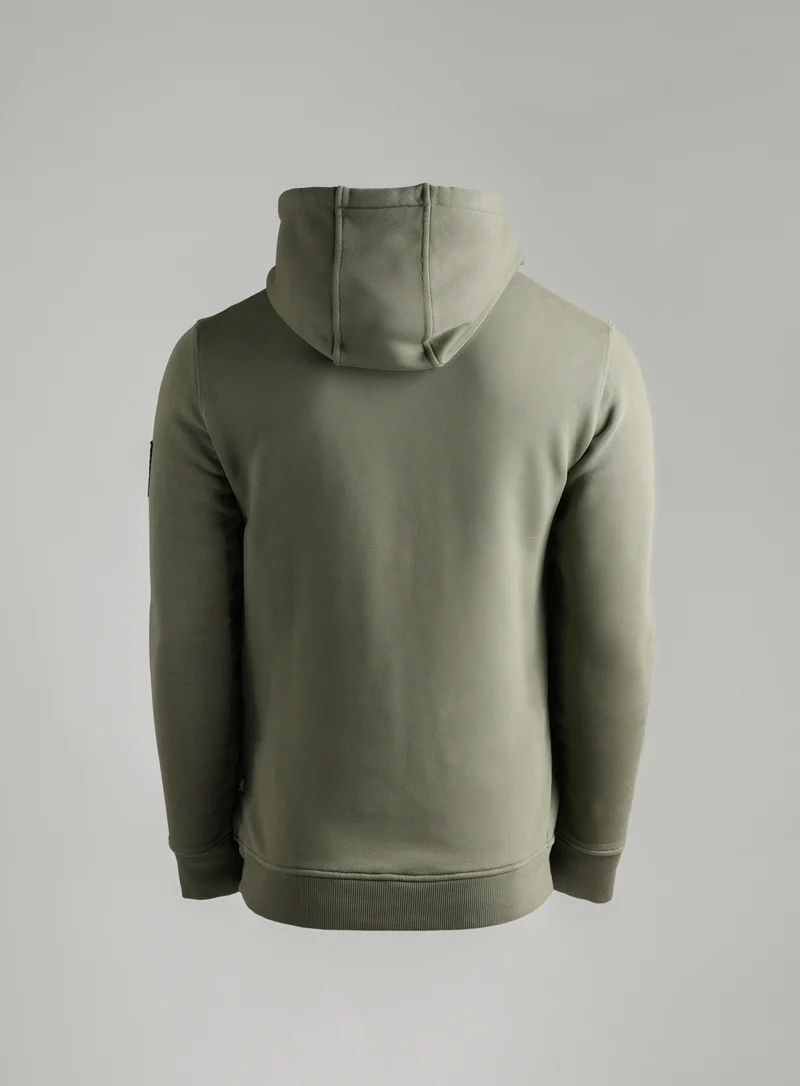 INSIGNIA-HOODIE MIT ACID-WASCHUNG