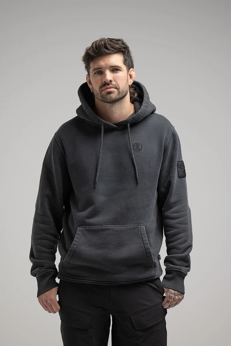 INSIGNIA-HOODIE MIT ACID-WASCHUNG
