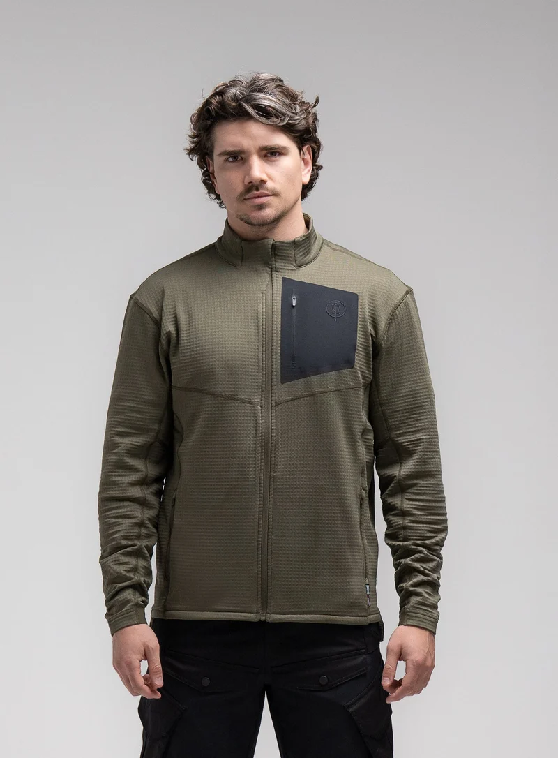 SIEGE-TECH-FLEECEJACKE MIT DURCHGEHENDEM REISSVERSCHLUSS