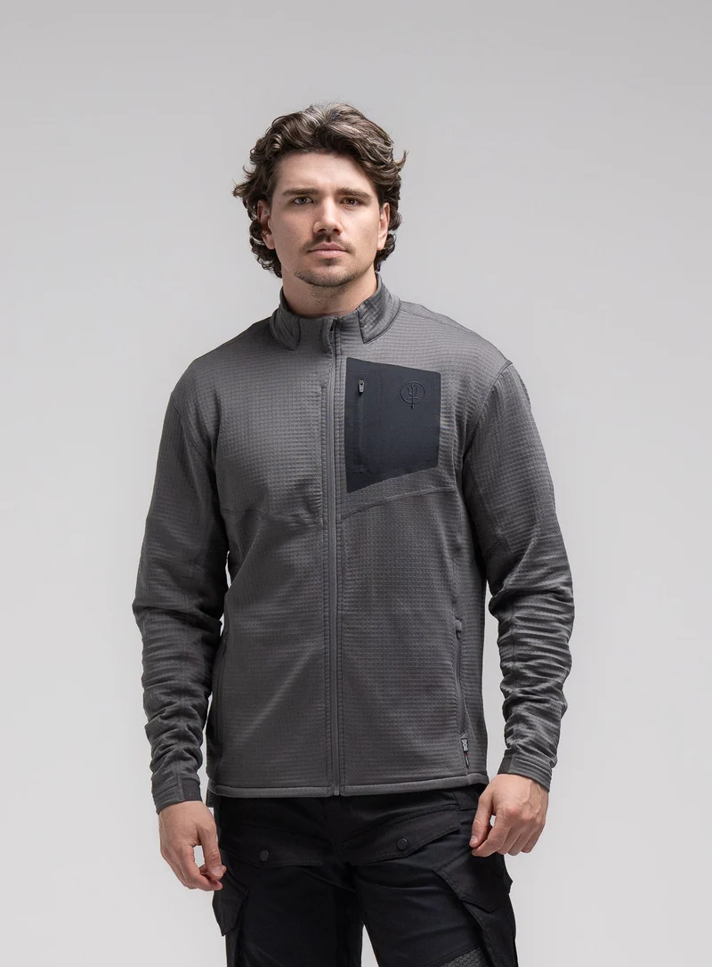 SIEGE-TECH-FLEECEJACKE MIT DURCHGEHENDEM REISSVERSCHLUSS