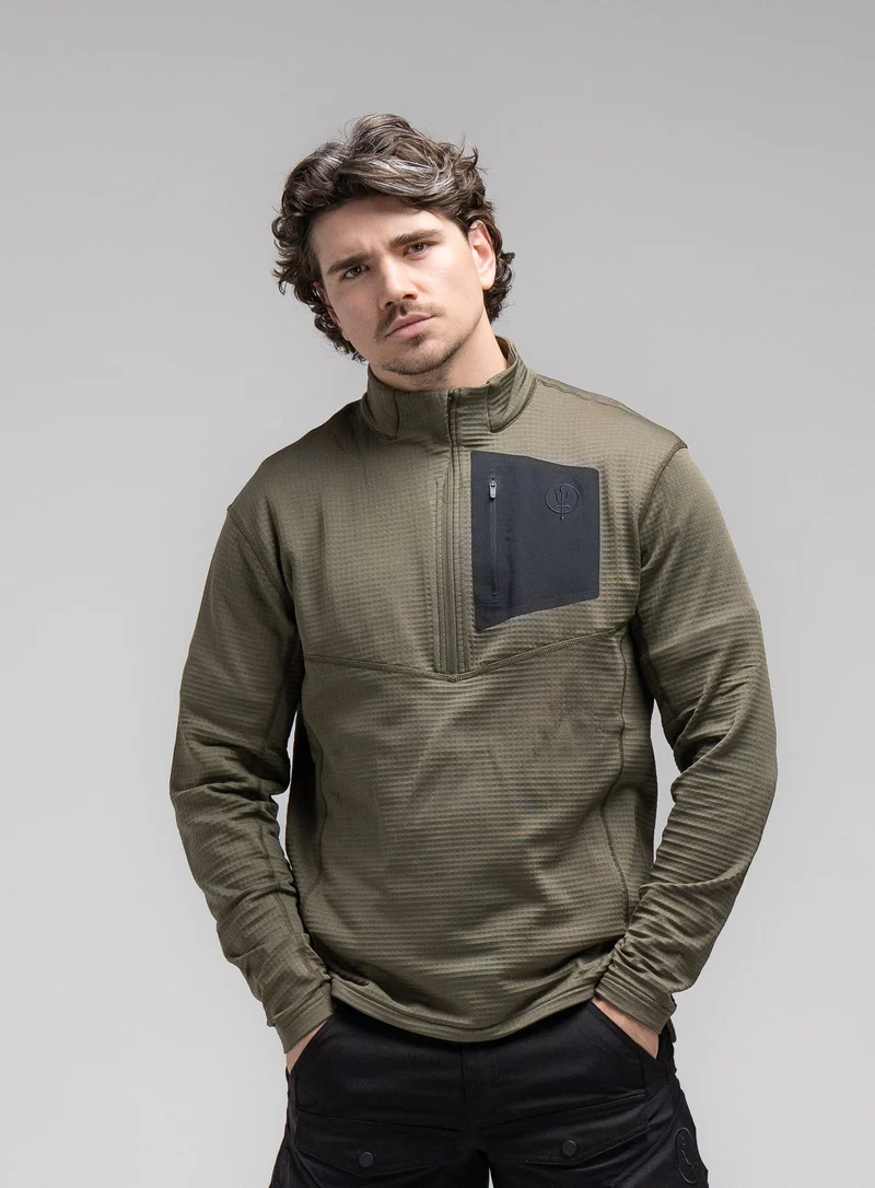 SIEGE-TECH-FLEECEPULLOVER MIT HALF-ZIP-REISSVERSCHLUSS