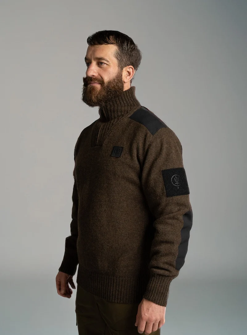 HERITECH-PULLOVER MIT TRICHTERKRAGEN