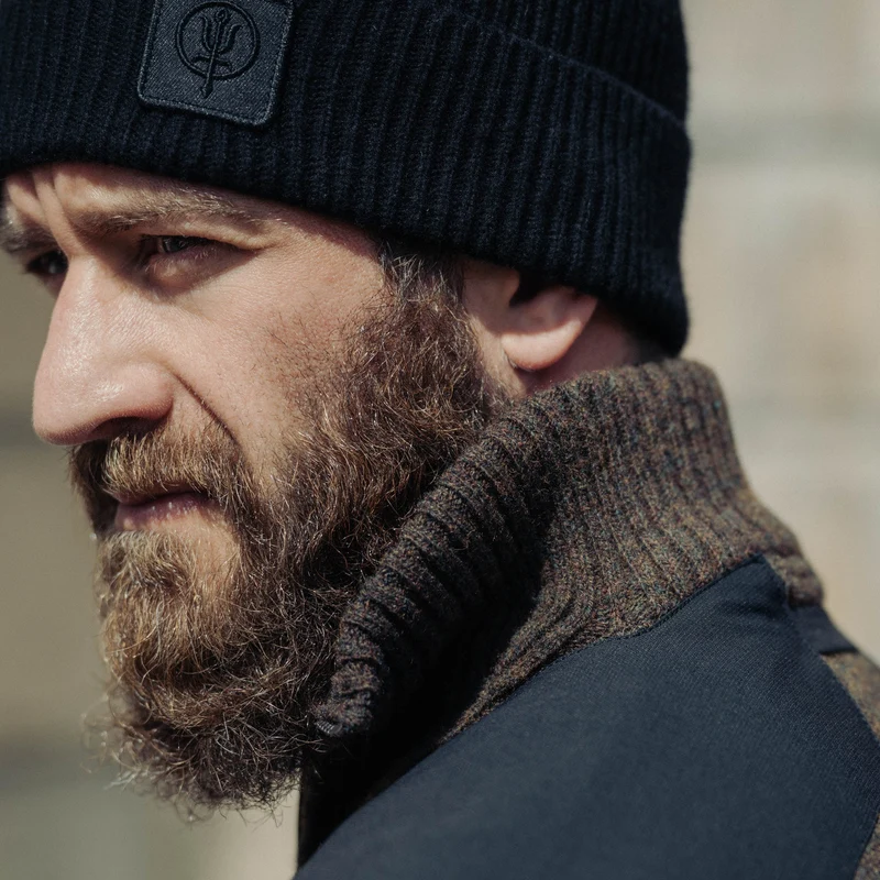 HERITECH-PULLOVER MIT TRICHTERKRAGEN