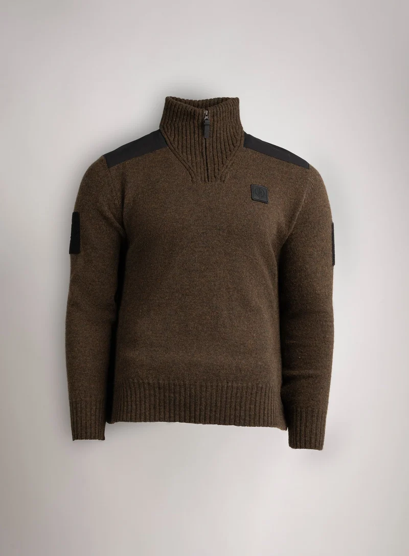 HERITECH-PULLOVER MIT TRICHTERKRAGEN