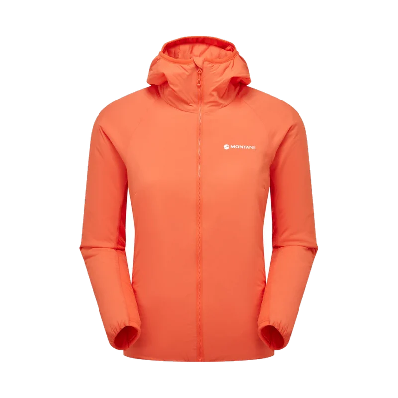 Montane Sirocco Hoodie W Orange, leichter Damen-Hoody für Bergsport und Outdoor