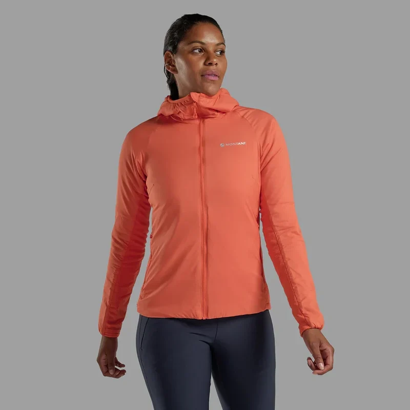 Montane Sirocco Hoodie W Orange, leichter Damen-Hoody für Bergsport und Outdoor