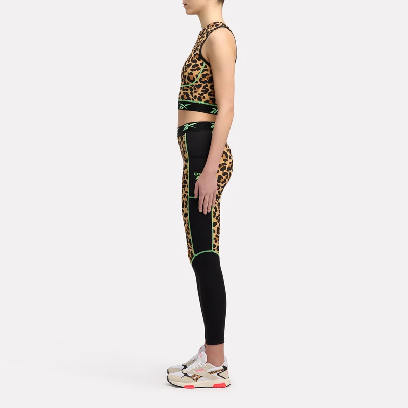 Sport Street Animal-Print Crop Sports Bra Top