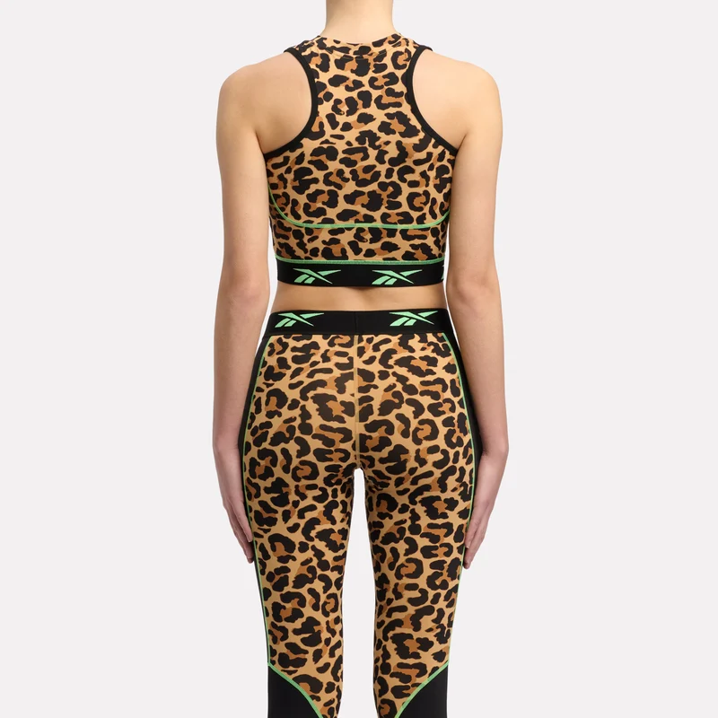 Sport Street Animal-Print Crop Sports Bra Top