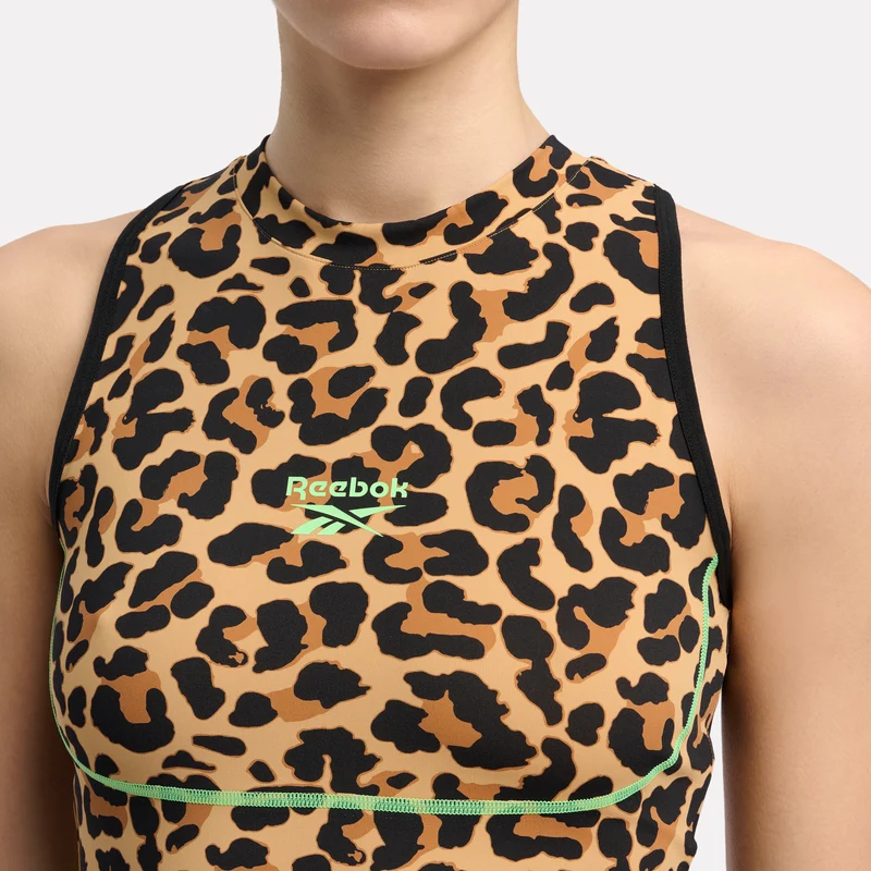 Sport Street Animal-Print Crop Sports Bra Top