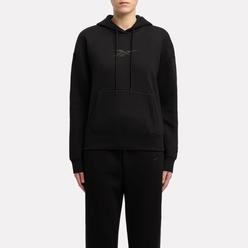 Satin Logo Fleece Hoodie