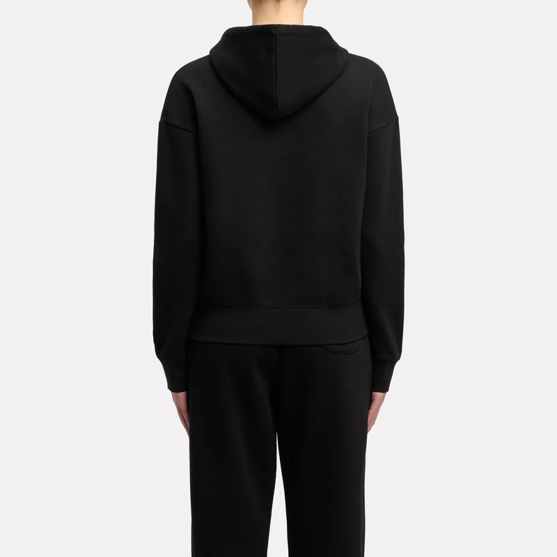 Satin Logo Fleece Hoodie