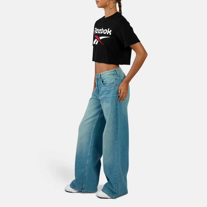 Sadie 2 Colour Logo Women's Cropped T-Shirt