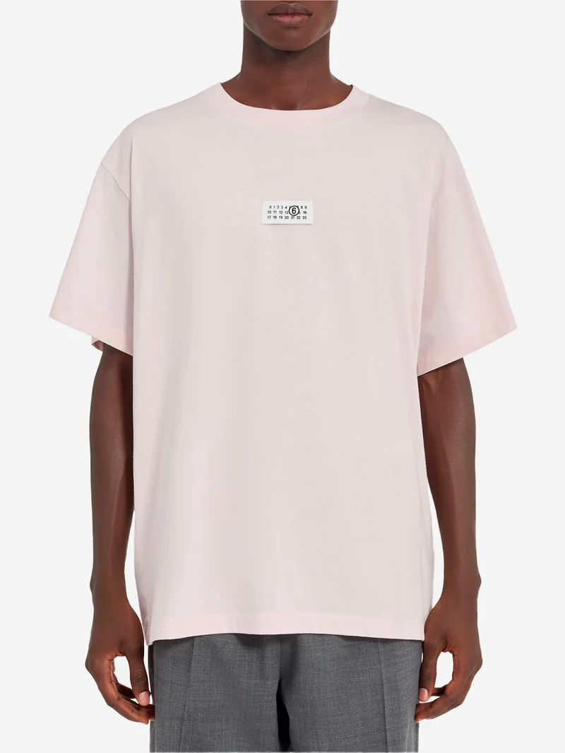 T-shirt numeric in cotone rosa relaxed fit