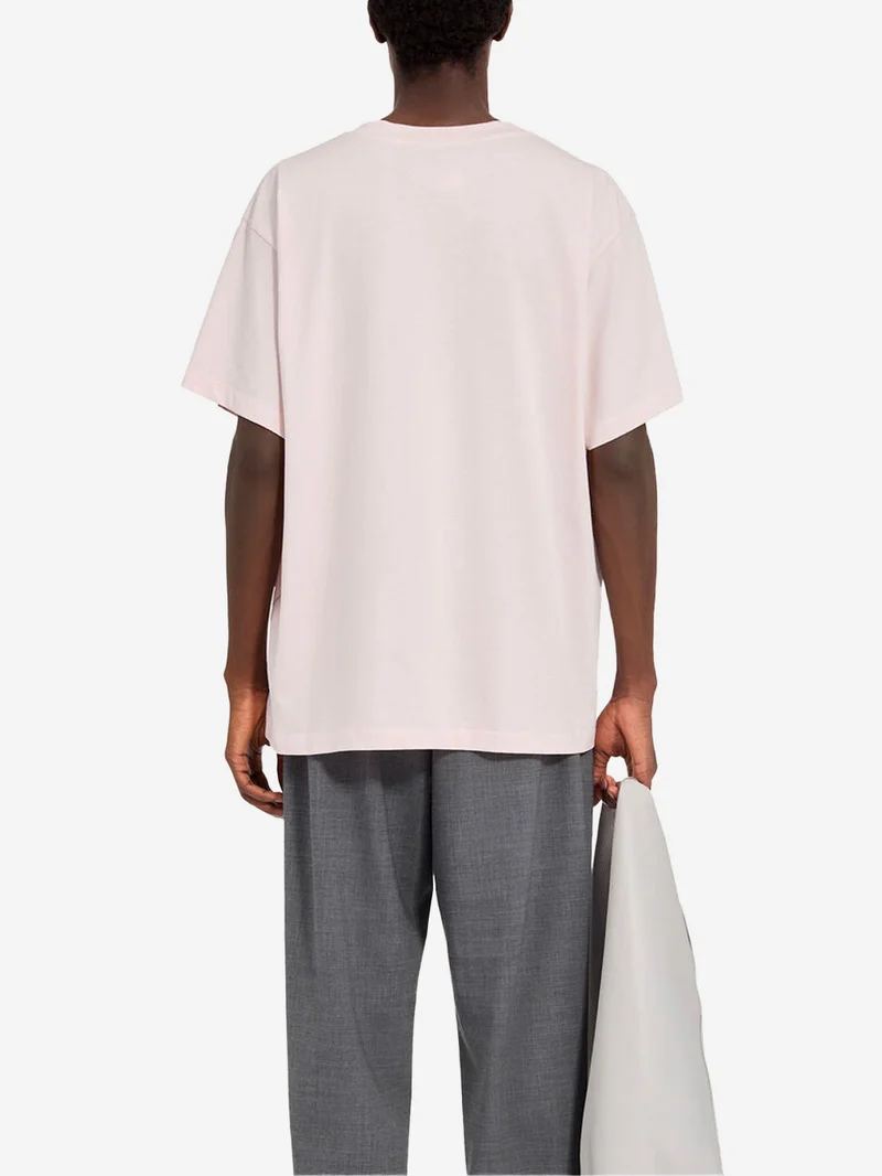 T-shirt numeric in cotone rosa relaxed fit