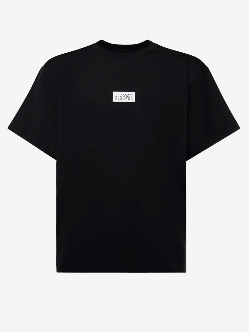 T-shirt numeric in cotone nero relaxed fit