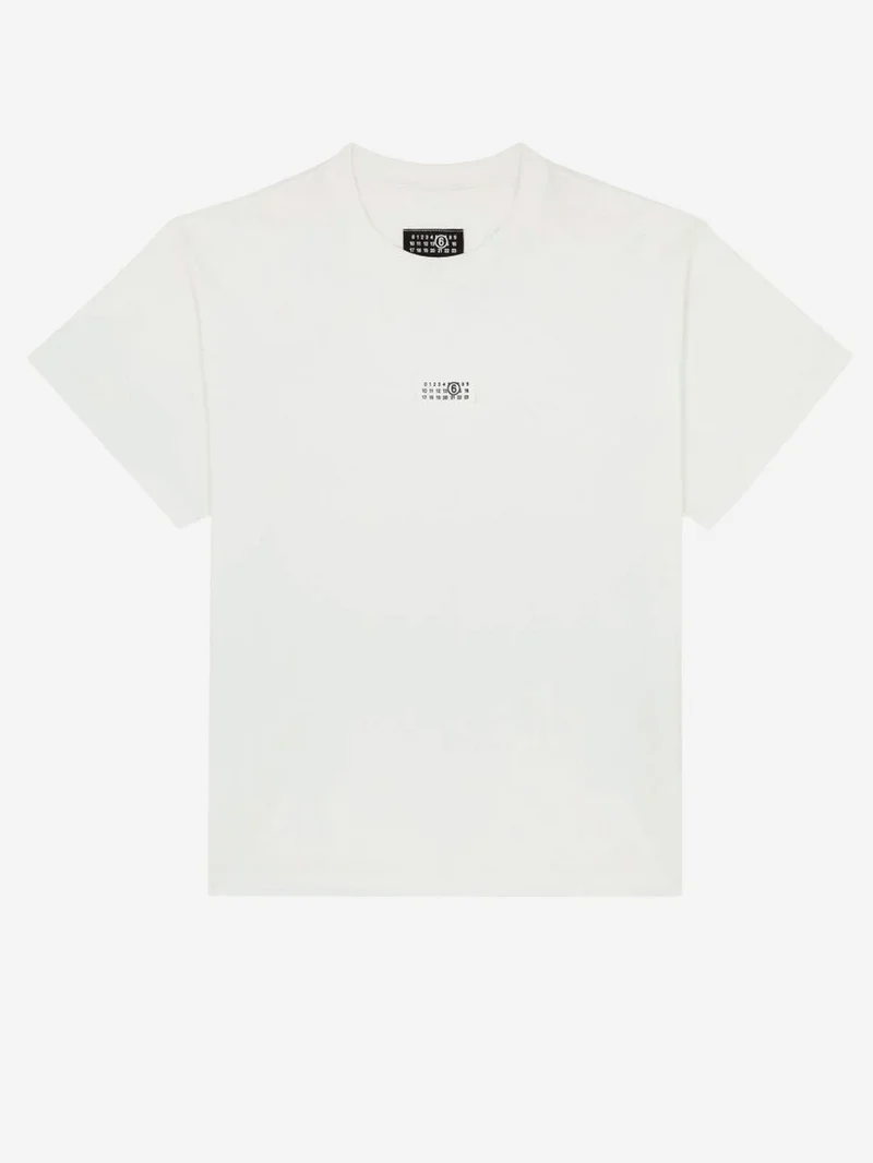 T-shirt numeric in cotone bianco relaxed fit